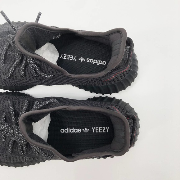 Adidas Yeezy Boost 350 V2 Static Black Non-Reflective Running Shoes 9 - Picture 8 of 12